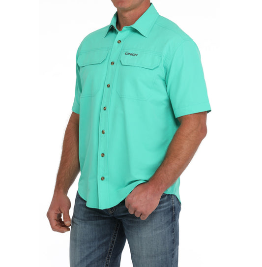 Shirts Men’s Cinch Solid ARENA FLEX Turquoise MTW1723001