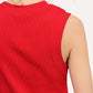 Shirts Women’s-Stretchy Basic Ribbed Sleeveless Crew Neck Tank Top HUT7340