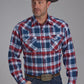 Shirts Mens Roper Plaid Flannel Pearl Snap Assorted 03-001-0522-1700AS