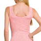 Tops Women’s 2 Way Neckline Washed Ribbed Seamless Tank