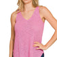 Shirts Women’s V Neck Sleeveless Cami Top HT-2358YV