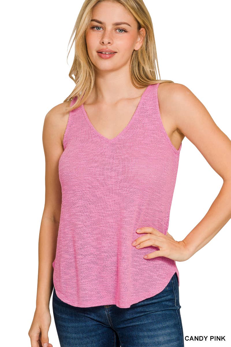 Shirts Women’s V Neck Sleeveless Cami Top HT-2358YV
