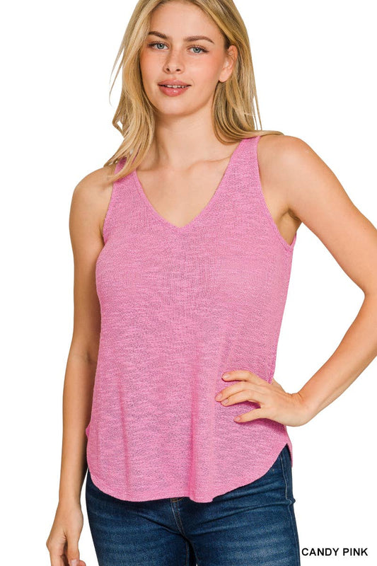 Shirts Women’s V Neck Sleeveless Cami Top HT-2358YV