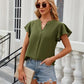 Shirts Women’s Sleeveless Round Neck Ruffle CWTBLSL0184