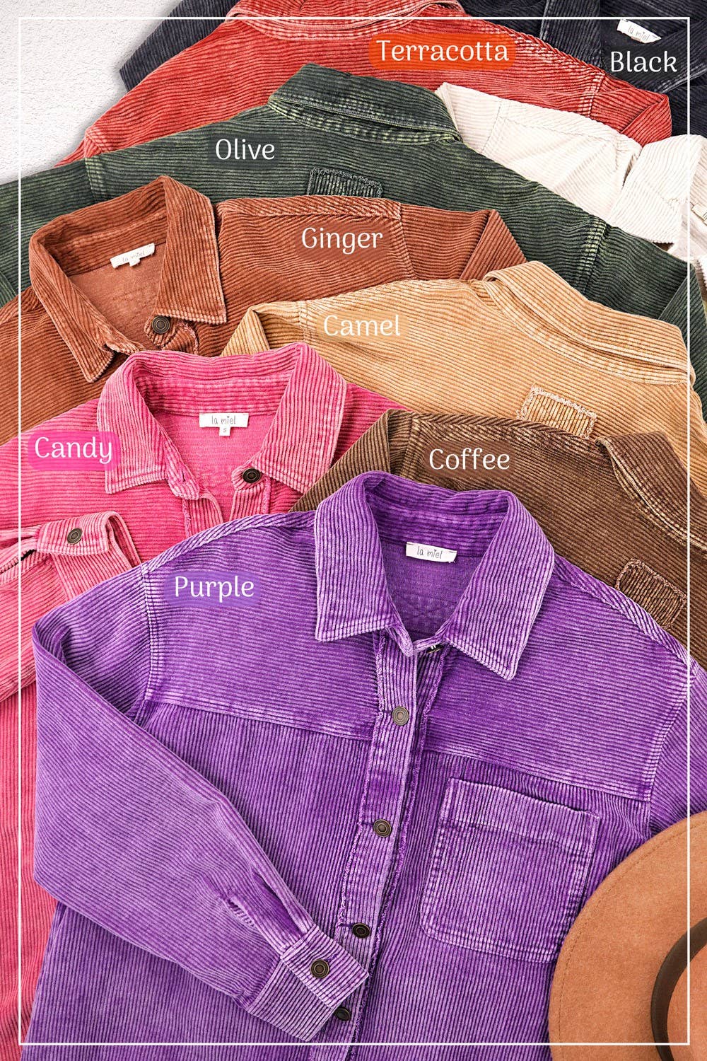 Outerwear Women’s Oversized Corduroy Button JKT1727