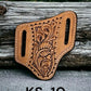 Accessories Pancake Knife Holster Tooled Leaf KS-10