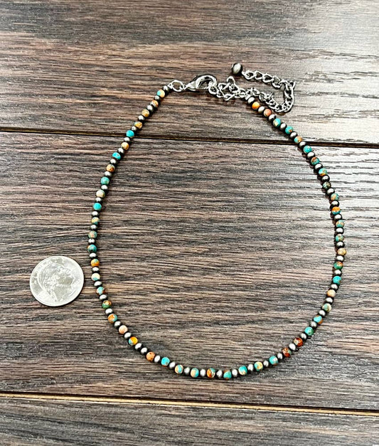 736372, Handmade 15" Round Gemstone Necklace