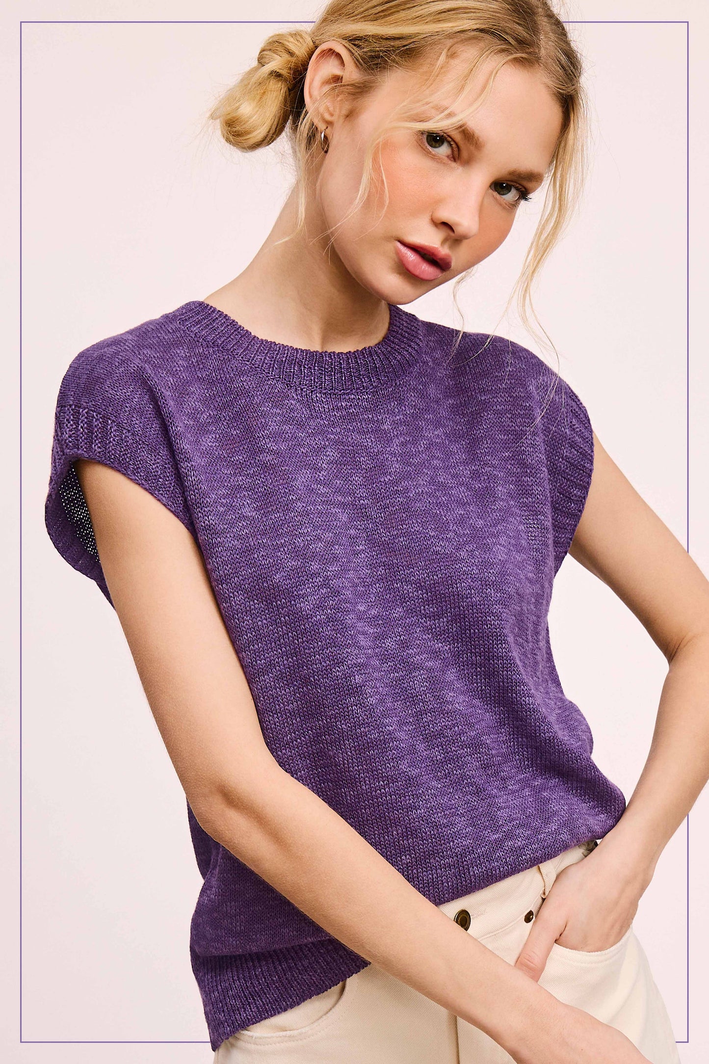 JCS3598- Knit Sweater Vest Outerwear women’s