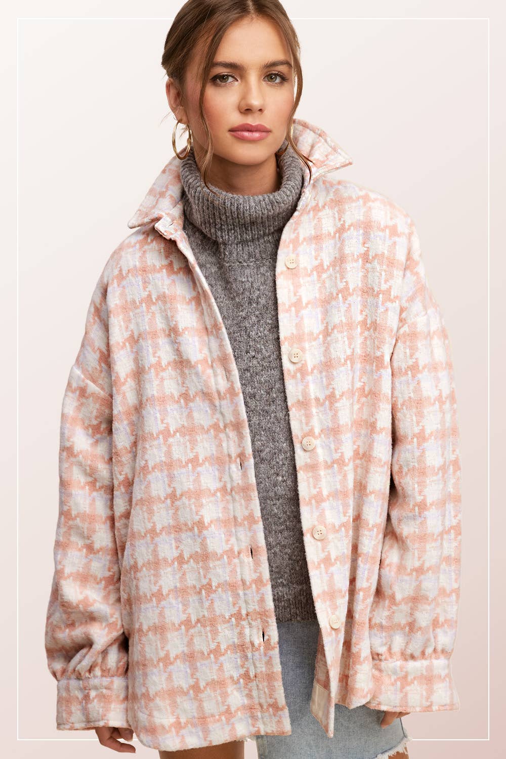 Outerwear Oversized Soft Brushed Shacket JKT1795