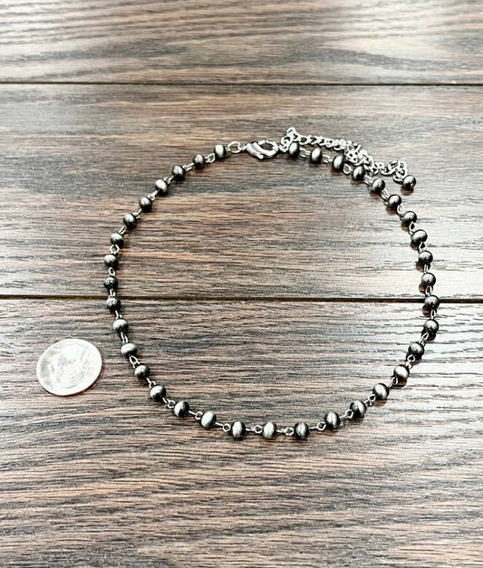 735657, 16" Handmade Navajo Bead Interlocked Necklace