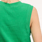 Shirts Women’s-Stretchy Basic Ribbed Sleeveless Crew Neck Tank Top HUT7340
