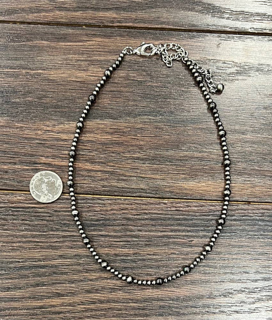 738103, 16" Handmade Polish Navajo Bead Necklace
