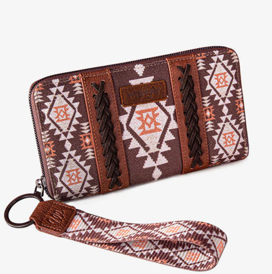 Purses Wrangler Wallet Aztec Print Canvas WG2203-W006CF