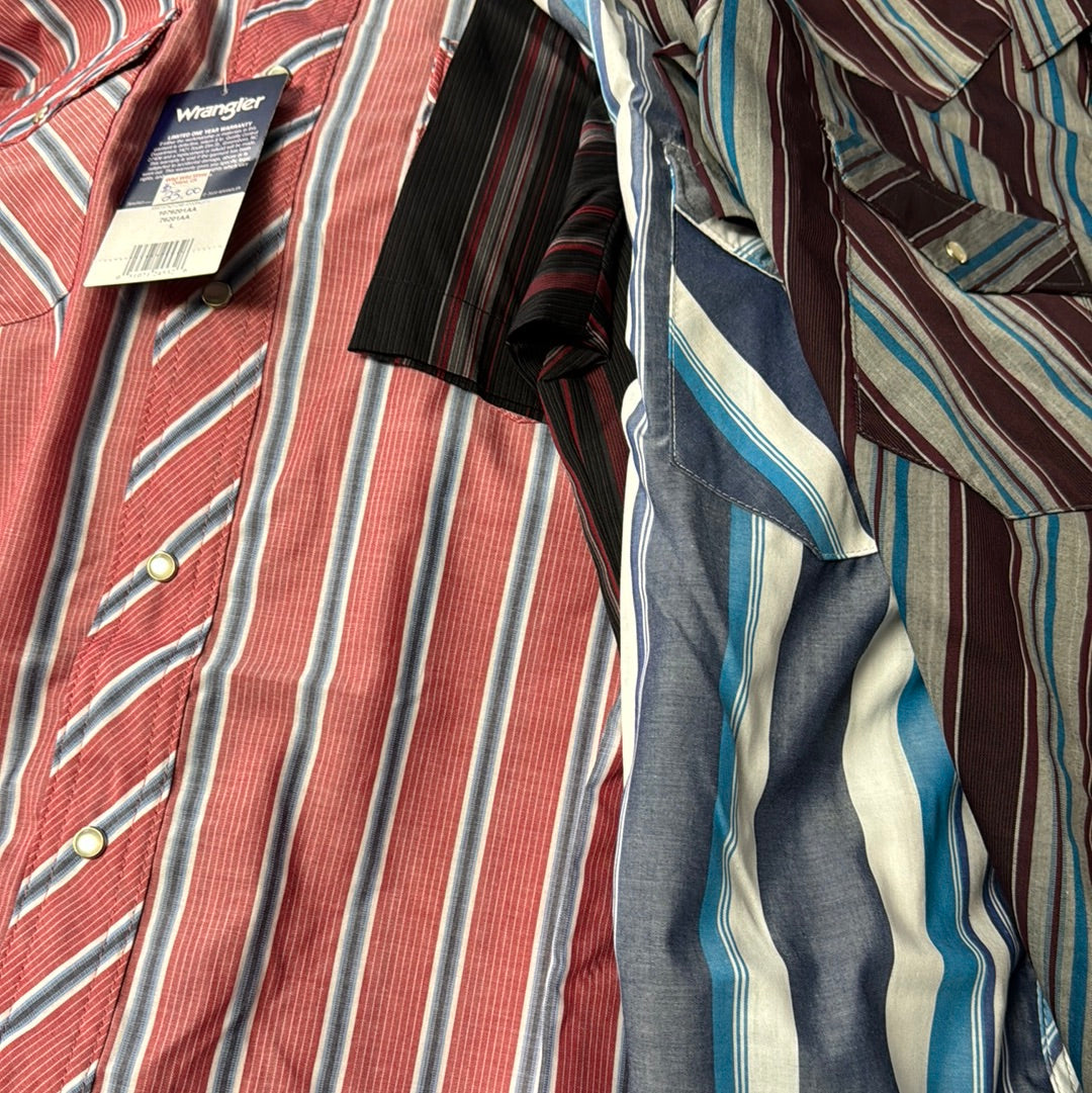 Shirts Men’s Wrangler Assorted Striped Short Sleeve 76951PP or 76201AA