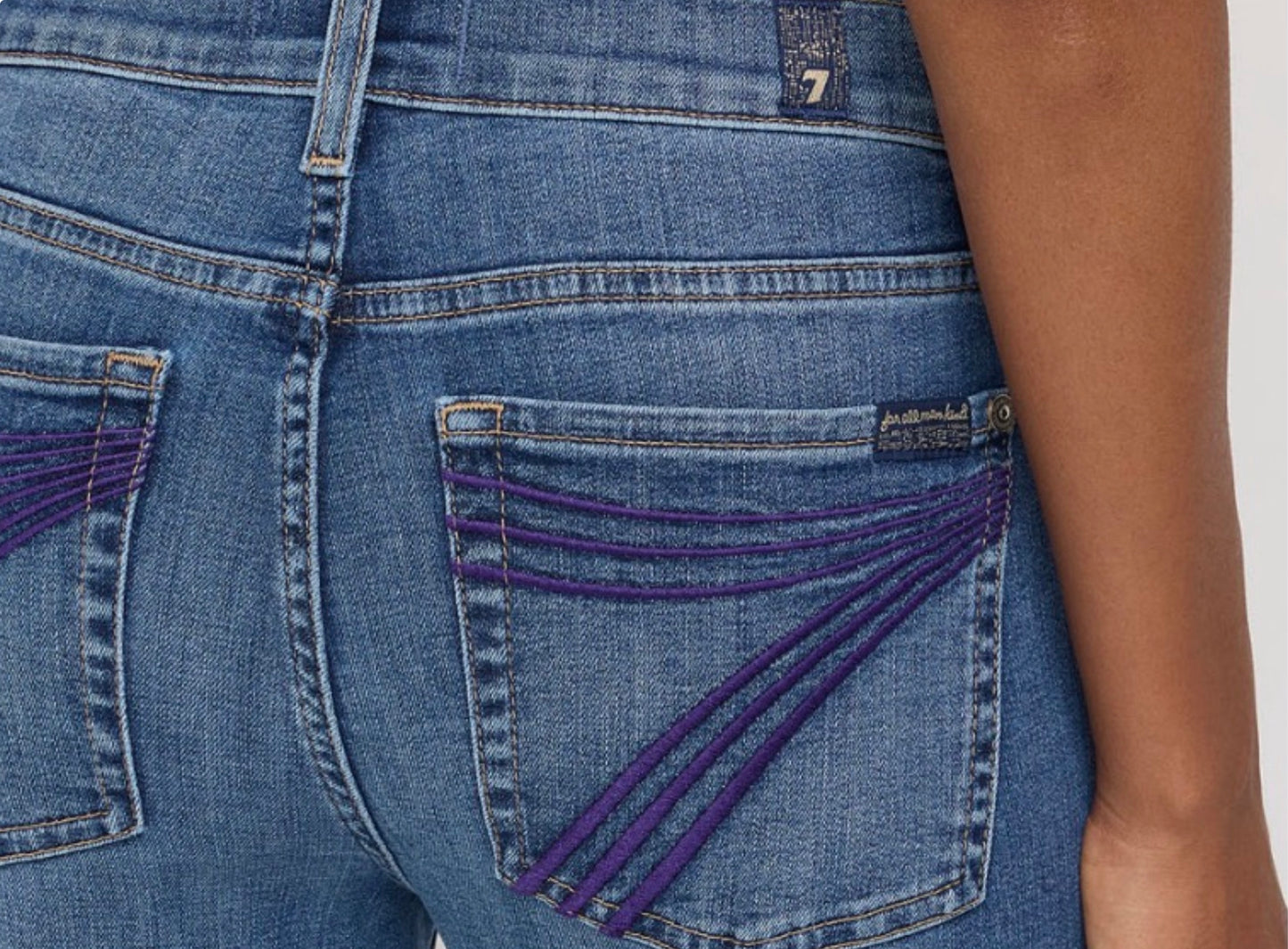 Purple 7U300C49 Jeans Women’s Trousers  Long (EXCHANGE ONLY) 7 for all Mankind longer inseam RSH MARSH