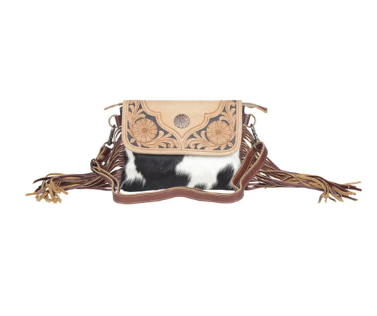 Purse Myra Bag Coral Paz Hand Tooled Bag S-4381