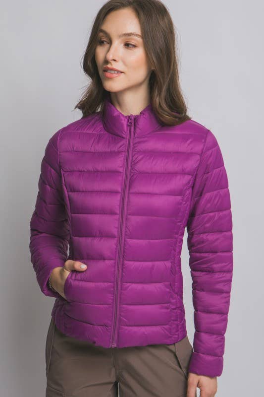 Outerwear Women’s Ultra Lightweight Padded Thermal Zip Up Jacket J8012
