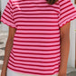 Shirts Women’s LDC Spring Scalloped Trim Round Neck Stripe T Shirt P219 P319