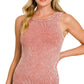 Tops Women’s 2 Way Neckline Washed Ribbed Seamless Tank