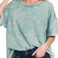 French Terry Acid Washed Tee Shirts 5314A