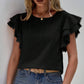 Shirts Women’s Crewneck Loose Lace Ruffle Sleeve RCXL00715