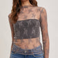 Shirts Women’s Floral Embroidery Lace Mesh Top