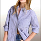 SRT7903-Stripe Button Shirt