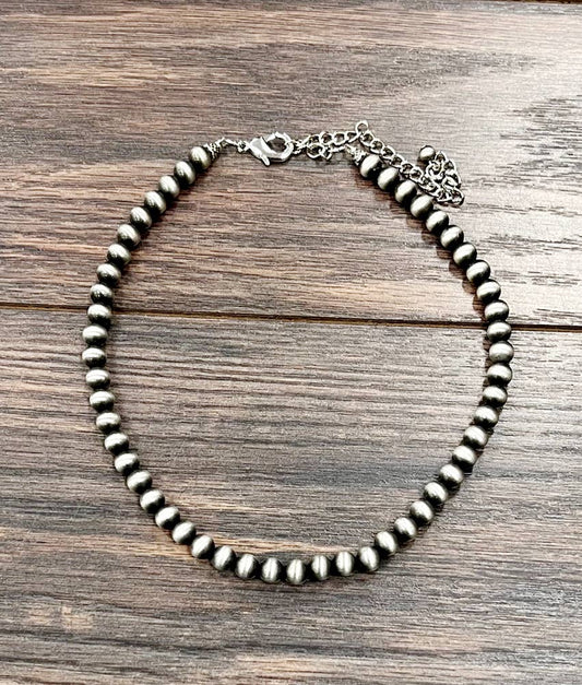 734237, Handmade 16" 8mm Navajo Necklace