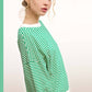 Shits Women’s Loose Fit Striped Short Sleeve Crew Neckline Top MCT7688