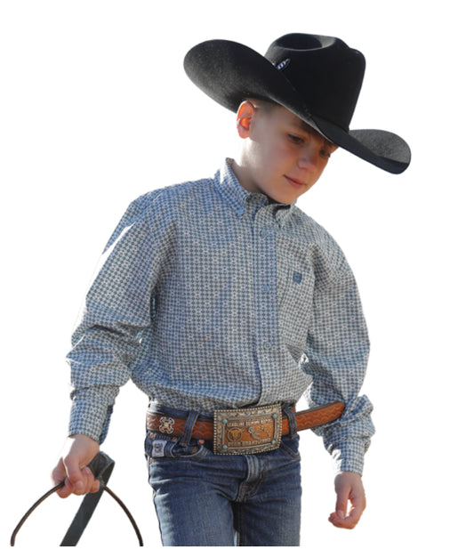 Shirts Boys Cinch Long Sleeve Green Print MTW7060371
