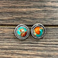 726495, 10mm Round Gemstone Stud Earrings