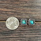724875, 6mm Square Gemstone Stud Earrings