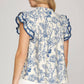 ST1193 Printed Woven Top