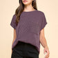 T1641 Solid Ribbed Top With Pockets L1E-T1641