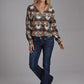 Shirts Women’s Roper Blouse Aztec Print 03-050-0590-6109