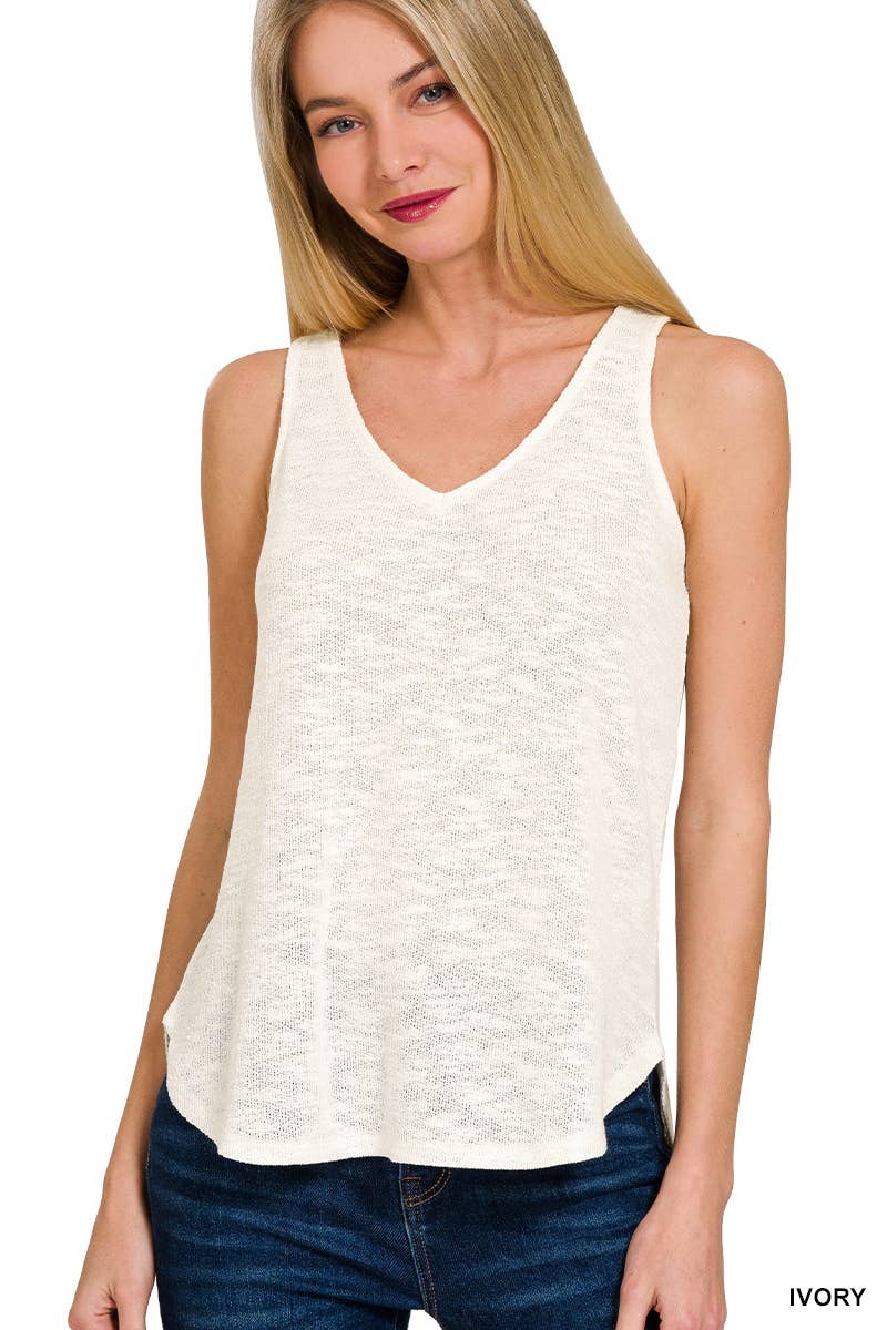 Shirts Women’s V Neck Sleeveless Cami Top HT-2358YV