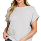Raised Rib Cap Sleeve Top 8616Y