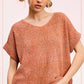 MCS3580-Soft Lightweight Loose Fit Textured Pullover Sweater