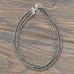 733172, Handmade 17" 3-strand 4mm Navajo Bead Necklace