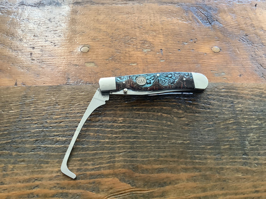 Accessories Knifes Hoof Pick With Clip Tooled Counrty  WB20-38