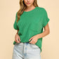 T1641 Solid Ribbed Top With Pockets L1E-T1641