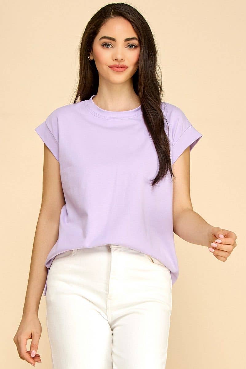 T1478D Short Sleeve Solid Top