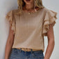Shirts Women’s Crewneck Loose Lace Ruffle Sleeve RCXL00715