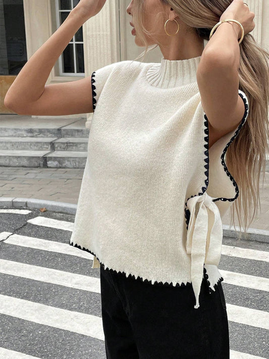 Shirts Women’s Bow Tie Sleeveless Knit Vest SW1302