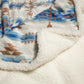 Bedding Blankets Pillows Throw Blanket Beige Blue Aztec JW261