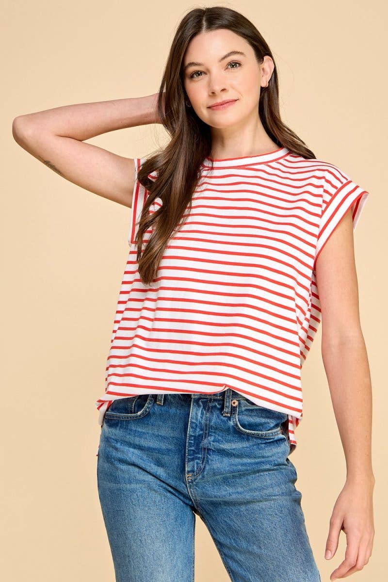 T1592 Striped Top
