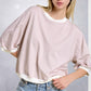 Shits Women’s Loose Fit Striped Short Sleeve Crew Neckline Top MCT7688