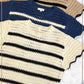 Outerwear Round Neck Scalloped Edge Short Sleeve Sweater MDS3603