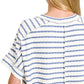 8602A Stripe Jacquard Round-neck Box Tee