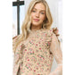 Shirts Women’s FLORAL PRINT VEST JACKET With ARMHOLE RUFFLE JK10401